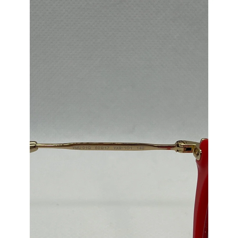 Miu Miu VMU 01Q Cat Eye Eyeglasses Red‎ Gold Frames Designer Glasses Italy
